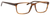 Esquire EQ1566 Mens Rectangle Frame Eyeglasses in Brown Amber 57 mm Custom Lens