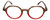 Calabria Elite Designer Unisex Wood Tone Hexagon Round Reading Glasses R207 46mm