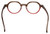 Calabria Elite Designer Unisex Wood Tone Hexagon Round Reading Glasses R207 46mm