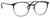 Ernest Hemingway H4810 Unisex Round Frame Eyeglasses in Satin Black/Navy 52 mm Custom Lens