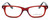 Ernest Hemingway H4617 Unisex Rectangular Frame Eyeglasses Red Crystal/Black 52 mm