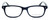 Front View of Ernest Hemingway Blue Light Filter A/R Lenses Reading Glasses Shiny Black 48 mm