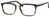 Ernest Hemingway H4825 Unisex Rectangular Frame Eyeglasses in Black/Amber 54 mm Custom Lens