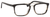 Ernest Hemingway H4825 Unisex Rectangular Frame Eyeglasses in Black/Amber 54 mm Custom Lens