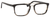 Ernest Hemingway H4825 Unisex Rectangular Frame Eyeglasses in Black/Amber 54 mm RX SV