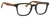 Ernest Hemingway H4827 Unisex Square Frame Eyeglasses in Black/Amber 51 mm Progressive