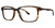 Big and Tall 18 Designer Reading Eye Glasses in Demi Brown Amber 57 mm :: Custom Left & Right Lens