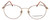 Calabria Designer Round/Oval Reading Glasses Fundamental Gold 52mm Made in Italy :: Rx Single Vision