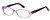 Profile View of Tom Ford Unisex Square Designer Reading Glasses Brown Crystal Layer Purple 54 mm