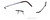 Profile View of Porsche Design P8321-D-55 Designer Reading Eye Glasses with Custom Cut Powered Lenses in Satin Blue Unisex Square Rimless Stainless Steel 55 mm