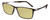 Profile View of Porsche Design P8328-D-56 Designer Polarized Reading Sunglasses with Custom Cut Powered Sun Flower Yellow Lenses in Grey Gun Metal Unisex Square Full Rim Titanium 56 mm