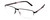 Profile View of Porsche Design P8251-F-56 mm Titanium .5-Rimless Reading Glasses Black Gun Metal