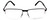 Front View of Porsche Design P8251-F-56 Designer Bi-Focal Prescription Rx Eyeglasses in Matte Black Gun Metal Unisex Rectangle Semi-Rimless Titanium 56 mm