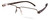 Profile View of Porsche Design P8272-C-57 Designer Single Vision Prescription Rx Eyeglasses in Gun Metal SIlver Matte Black Unisex Square Semi-Rimless Titanium 57 mm