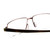 Close Up View of Porsche Design P8272-C-57 Designer Single Vision Prescription Rx Eyeglasses in Gun Metal SIlver Matte Black Unisex Square Semi-Rimless Titanium 57 mm