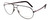 Profile View of Porsche Design P8280-A-59 Designer Reading Eye Glasses with Custom Cut Powered Lenses in Black Gun Metal Unisex Aviator Full Rim Titanium 59 mm