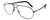 Profile View of Porsche Design P8280-A-59 Designer Bi-Focal Prescription Rx Eyeglasses in Black Gun Metal Unisex Aviator Full Rim Titanium 59 mm