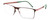 Profile View of Porsche Design P8256-A-55 Designer Reading Eye Glasses with Custom Cut Powered Lenses in Satin Chocolate Brown Green Unisex Square Full Rim Titanium 55 mm