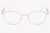 Top View of Tom Ford TF5482-018 Designer Single Vision Prescription Rx Eyeglasses in Silver Blue Unisex Round Full Rim Metal 50 mm