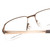 Close Up View of Porsche Design P8213-A-55 mm Semi-Rimless Designer Reading Glasses Antique Gold