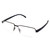 Profile View of Porsche Design P8272-A-57mm.5-Rimless Designer Reading Glasses Satin&Matte Black