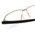 Close Up View of Porsche Design P8272-B-57 mm Semi-Rimless Reading Glasses Satin Gold&Matte Black