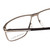 Close Up View of Porsche Design P8285-C-56 Designer Single Vision Prescription Rx Eyeglasses in Gun Metal Silver&Matte Grey Unisex Square Full Rim Titanium 56 mm