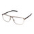 Profile View of Porsche Design P8285-C-56 Designer Bi-Focal Prescription Rx Eyeglasses in Gun Metal Silver&Matte Grey Unisex Square Full Rim Titanium 56 mm
