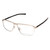 Profile View of Porsche Design P8285-D-56 Designer Single Vision Prescription Rx Eyeglasses in Gun Metal Silver&Matte Black Unisex Square Full Rim Titanium 56 mm