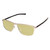 Profile View of Porsche Design P8285-D-56 Designer Polarized Reading Sunglasses with Custom Cut Powered Sun Flower Yellow Lenses in Gun Metal Silver&Matte Black Unisex Square Full Rim Titanium 56 mm