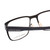 Close Up View of Porsche Design P8291-A-55 Designer Single Vision Prescription Rx Eyeglasses in Gun Metal Grey&Gloss Black Unisex Square Full Rim Titanium 55 mm