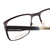 Close Up View of Porsche Design P8291-B-55 Designer Reading Eye Glasses with Custom Cut Powered Lenses in Gun Metal Grey&Marble Horn Black Unisex Square Full Rim Titanium 55 mm