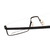 Close Up View of Porsche Design P8310-A-52 Designer Reading Eye Glasses with Custom Cut Powered Lenses in Satin Matte Black Unisex Rectangle Semi-Rimless Stainless Steel 52 mm