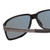 Close Up View of Porsche Design P8555-A-61mm Rectangle Sunglasses Matte Black&GunMetal/Grey Green