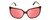 Front View of Porsche Design P8589-B-60mm Cateye Sunglasses Burgundy Gold/Rose Red Pink Mirror