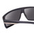 Close Up View of Porsche Design P8597-A-69 mm Sunglasses Matte Black&Gun Metal/Silver Grey Mirror
