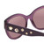 Close Up View of Versace VE4314 Ladies Cateye Designer Sunglasses Crystal Purple Gold/Violet 56mm