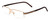 Profile View of Porsche Designs P8126-A Designer Reading Eye Glasses with Custom Cut Powered Lenses in Light Gold Matte Brown Unisex Rectangle Semi-Rimless Metal 55 mm