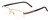 Profile View of Porsche Designs P8126-A Designer Single Vision Prescription Rx Eyeglasses in Light Gold Matte Brown Unisex Rectangle Semi-Rimless Metal 55 mm