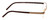 Side View of Porsche Designs P8126-A Designer Bi-Focal Prescription Rx Eyeglasses in Light Gold Matte Brown Unisex Rectangle Semi-Rimless Metal 55 mm