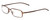 Profile View of Porsche P8185-D Unisex Rectangle Designer Reading Glasses Bronze Titanium 52 mm