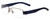 Profile View of Porsche P8203-C Unisex Semi-Rimless Designer Reading Glasses Titanium Blue 54 mm