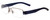 Profile View of Porsche Designs P8203-C Designer Bi-Focal Prescription Rx Eyeglasses in Titanium Blue Unisex Rectangle Semi-Rimless Titanium 54 mm