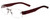 Profile View of Porsche P8206-D Unisex Rimless Designer Reading Glasses Dark Gray/Dark Red 53 mm