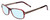Profile View of Porsche Designs P8207-D Designer Blue Light Blocking Eyeglasses in Havana Aubergine Red Silver Unisex Cateye Full Rim Acetate 53 mm