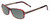 Profile View of Porsche Designs P8207-D Designer Polarized Sunglasses with Custom Cut Smoke Grey Lenses in Havana Aubergine Red Silver Unisex Cateye Full Rim Acetate 53 mm