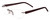 Profile View of Porsche Designs P8209-S Designer Bi-Focal Prescription Rx Eyeglasses in Dark/Matte Red Unisex Oval Rimless Metal 52 mm