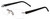Profile View of Porsche Designs P8209-S Designer Single Vision Prescription Rx Eyeglasses in Matte Black Gun Metal Silver Unisex Oval Rimless Metal 52 mm