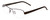 Profile View of Porsche P8211-B Oval Semi-Rimless Reading Glasses Gun Metal Silver & Green 52 mm
