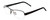 Profile View of Porsche Designs P8211-D Designer Bi-Focal Prescription Rx Eyeglasses in Matte Black Unisex Oval Semi-Rimless Metal 52 mm